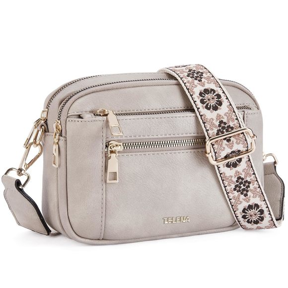 Crossbody Purse Small Crossbody Bags Trendy Vegan Leather With V :3 - Picture 1 of 7